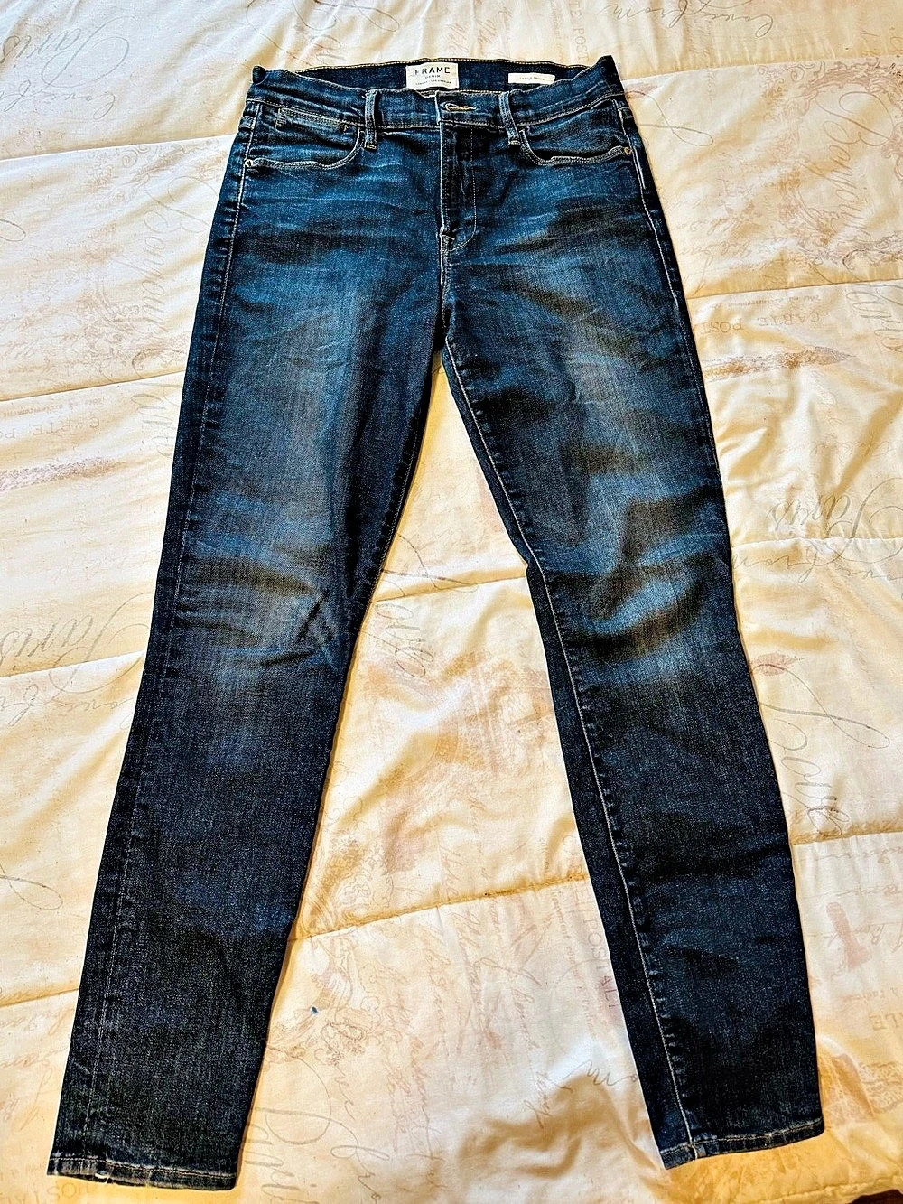 FRAME Le High Skinny Jeans in Blue Waist 28